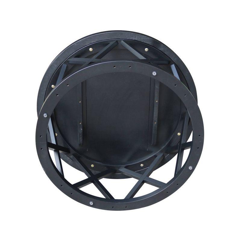 40" Ceylon Round Coffee Table Black - International Concepts: Hardwood Frame, Spot Clean, 18" Height
