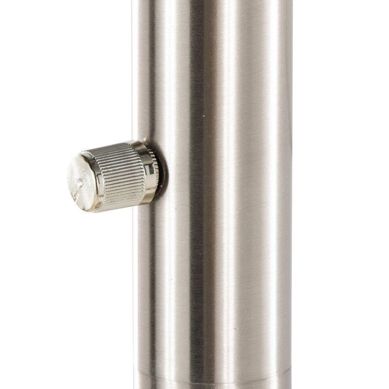 LumiSource Willow Trio 84" Contemporary Metal Floor Lamp Brushed Nickel and Turquoise Linen