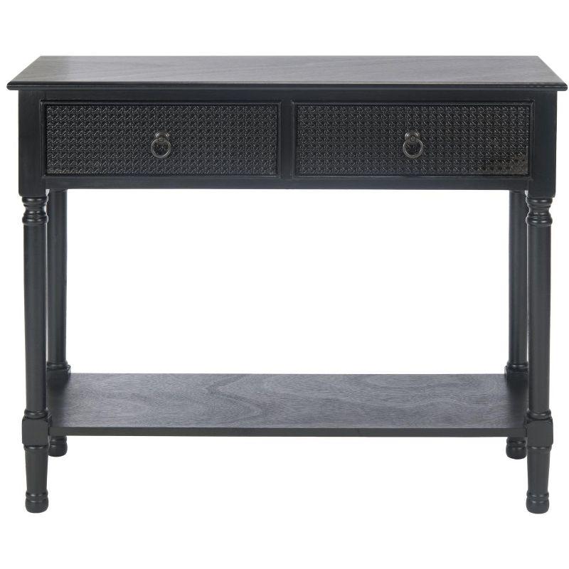 Haines 2 Drawer Console Table - CNS5727A - Black - Safavieh
