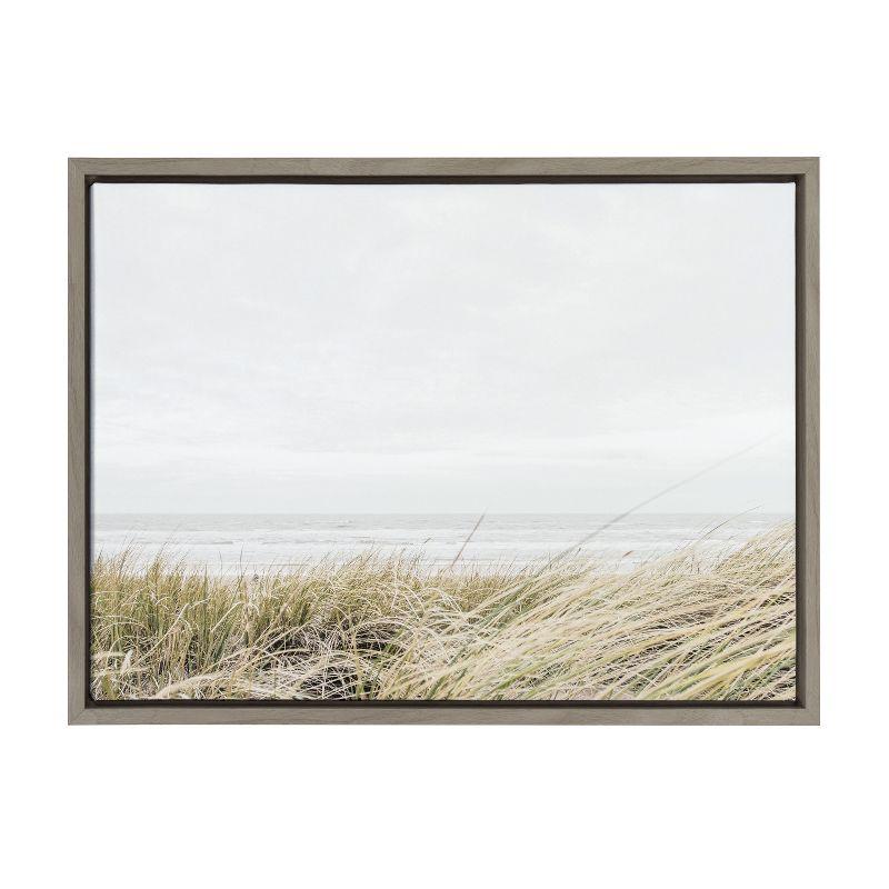 18" x 24" Sylvie East Beach Framed Canvas by Amy Peterson Art Studio Gray - Kate & Laurel All Things Decor: Coastal Style Wall Decor