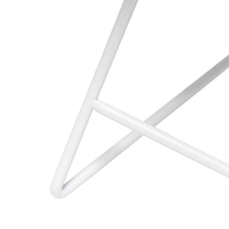 Down To The Wire Table Lamp with Fabric Shade White - Simple Designs: Modern Nightstand Light, ETL Listed