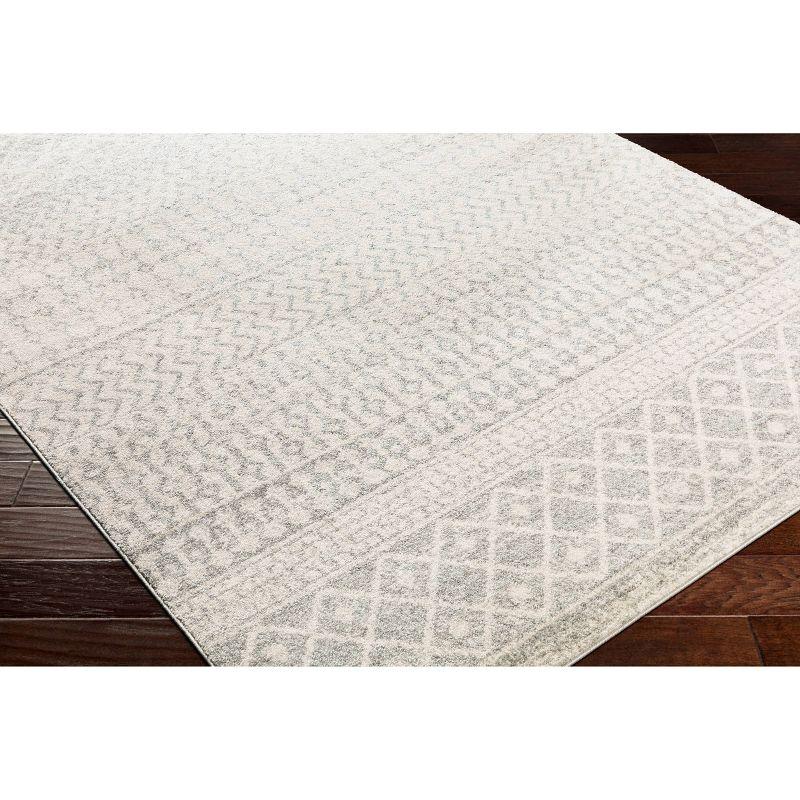 Reversible Gray Synthetic 8' x 10' Rectangular Rug