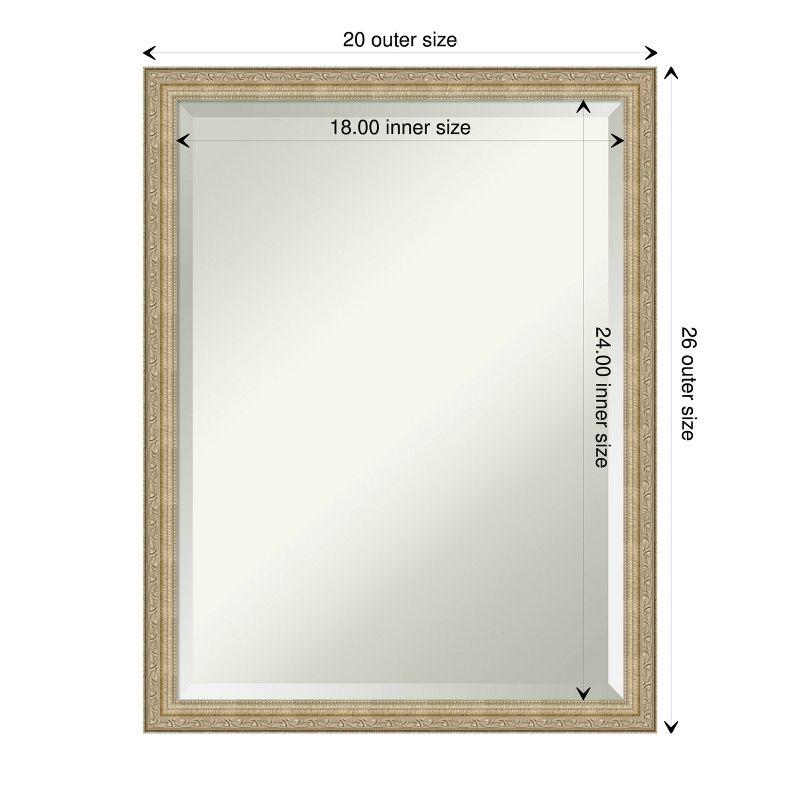 Amanti Art Paris Champagne Beveled Wall Mirror 26.25 x 20.25 in.