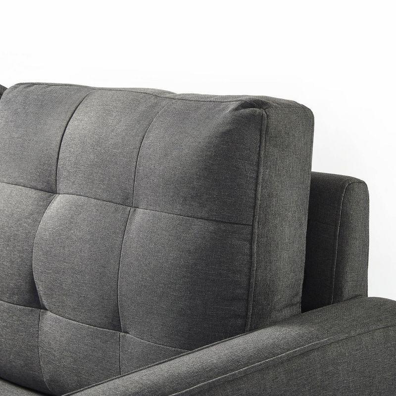 52" Benton Loveseat Sofa Dark Gray - Zinus