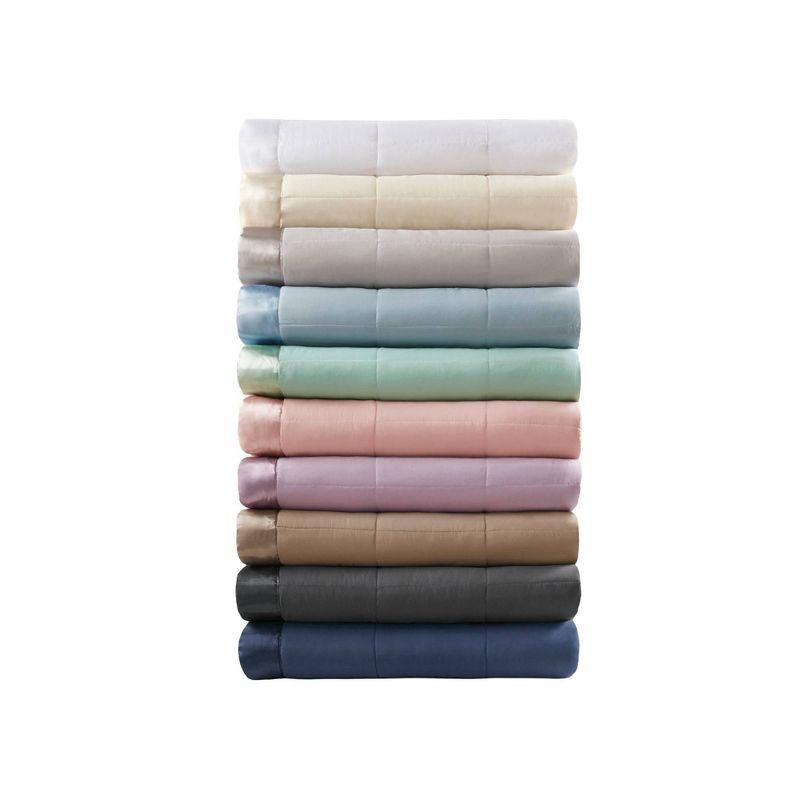 Elegant King-Size Reversible Down Alternative Blanket with Satin Trim