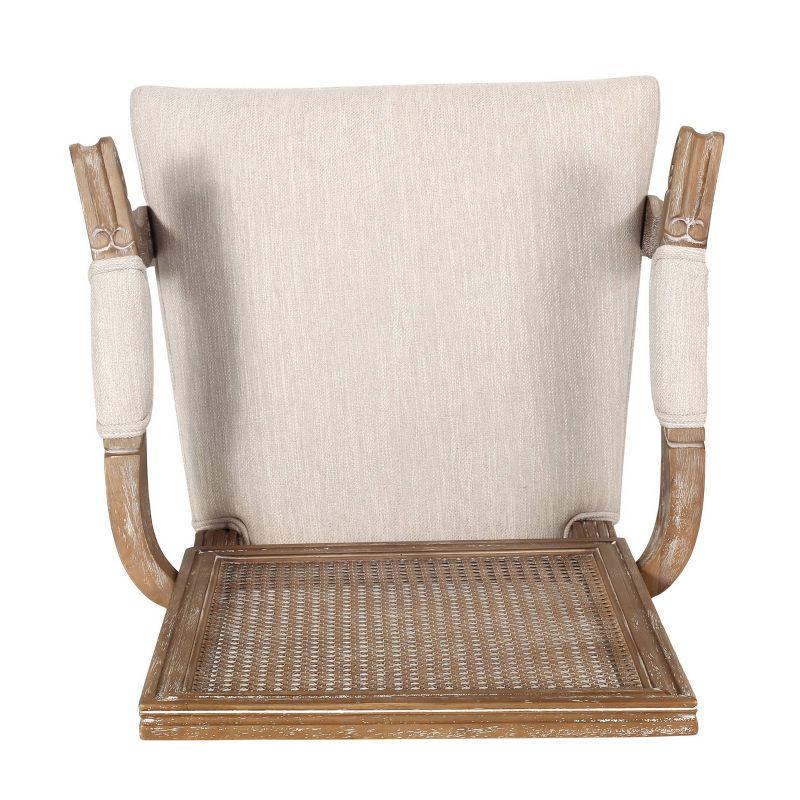 Set of 2 Maria French Country Wood & Cane Dining Chairs with Arms - Christopher Knight Home