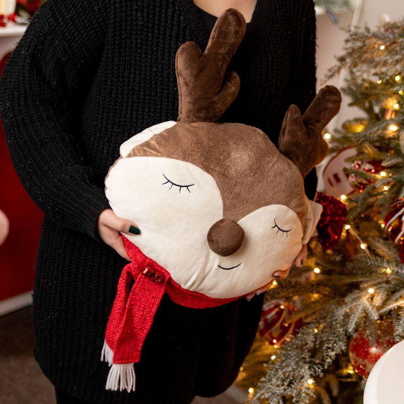 Clover Lane 24.5" Sleeping Reindeer Christmas Throw Pillow, Multicolor