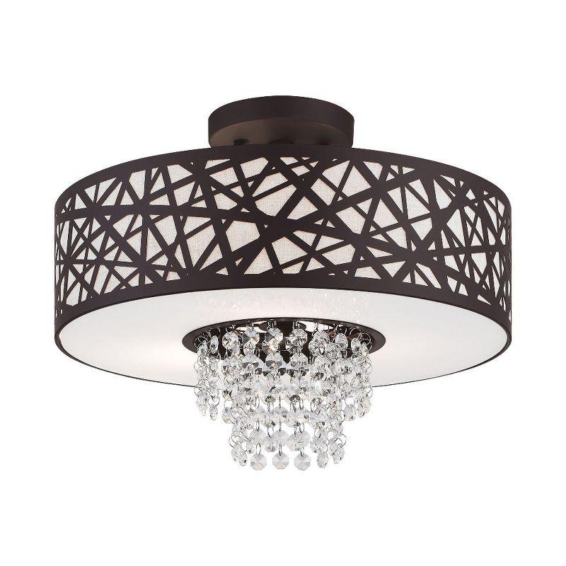 Livex Lighting Allendale 3 - Light Semi-Flush Mount in  Bronze