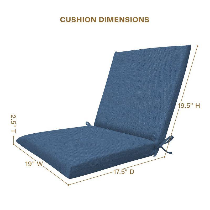 Honeycomb Outdoor Midback Dining Chair Cushion