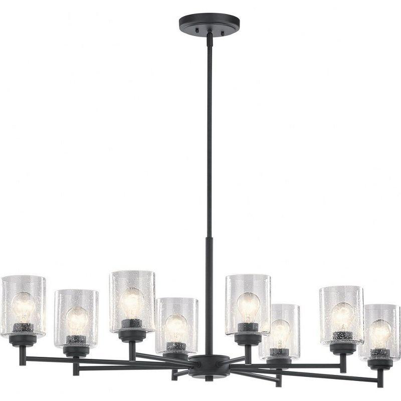 Winslow Black 44" Modern 8-Light Ceiling Chandelier