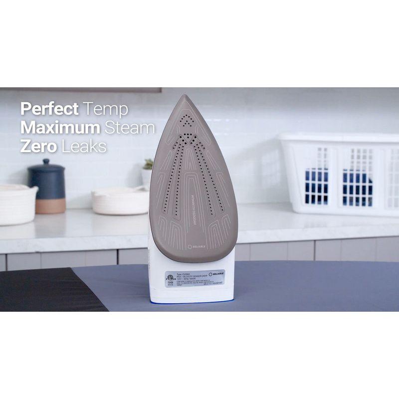 Reliable Corporation Reliable Velocity 1800W Home Steam Iron - Compact Vapor Generator Iron with Anodized Aluminum