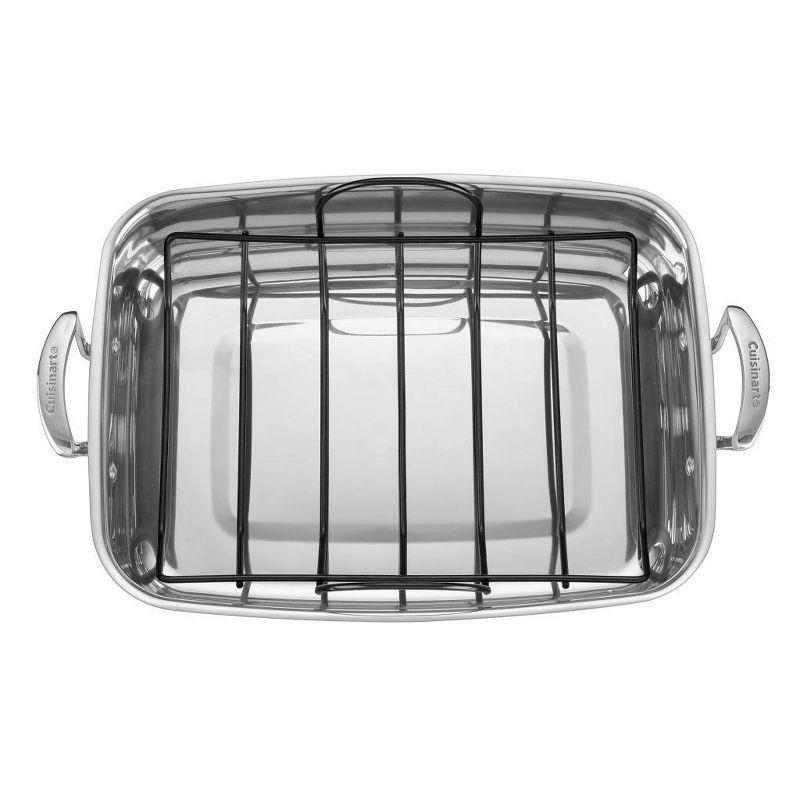 Cuisinart Classic 15" Stainless Steel Roaster with Non-Stick Rack - 83117-15NSR: Turkey Roasting Pan, Even-Heating, Dishwasher-Safe