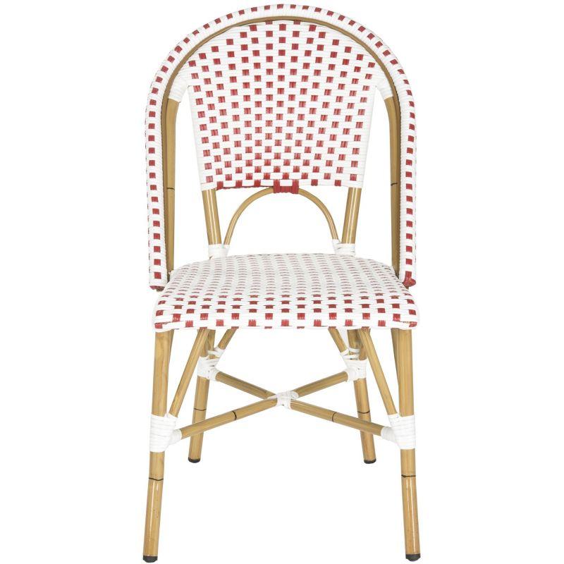 Salcha Side Chair (Set Of 2) - Indoor/Outdoor - FOX5210 - Red/White - Safavieh