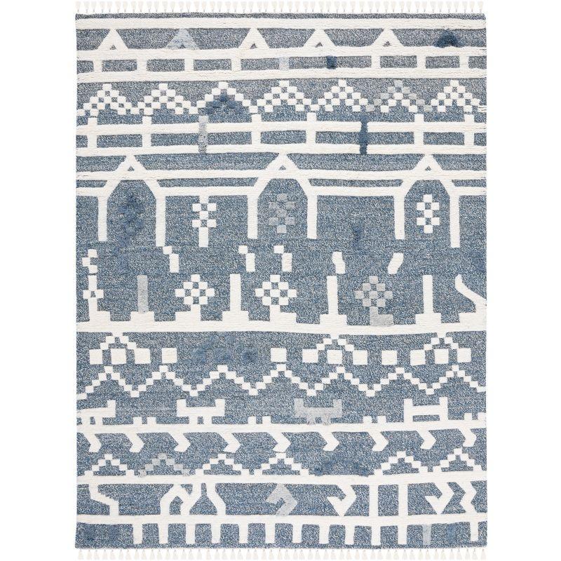 Casablanca CSB523 Hand Knotted Area Rug - Blue/Ivory - 8'x10' - Safavieh.
