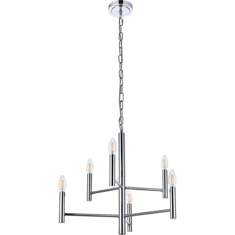 Elegant Lighting Carmella 6 lights pendant in chrome