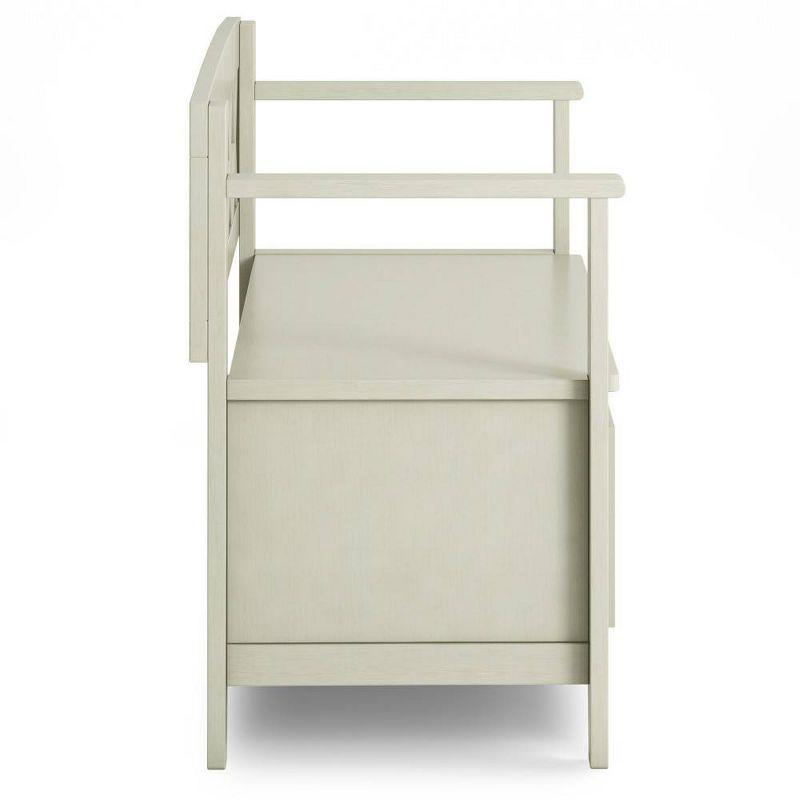Simpli Home Amherst 48"W Solid Wood Entryway Storage Bench with Lift-Top Lid and Dual Compartments