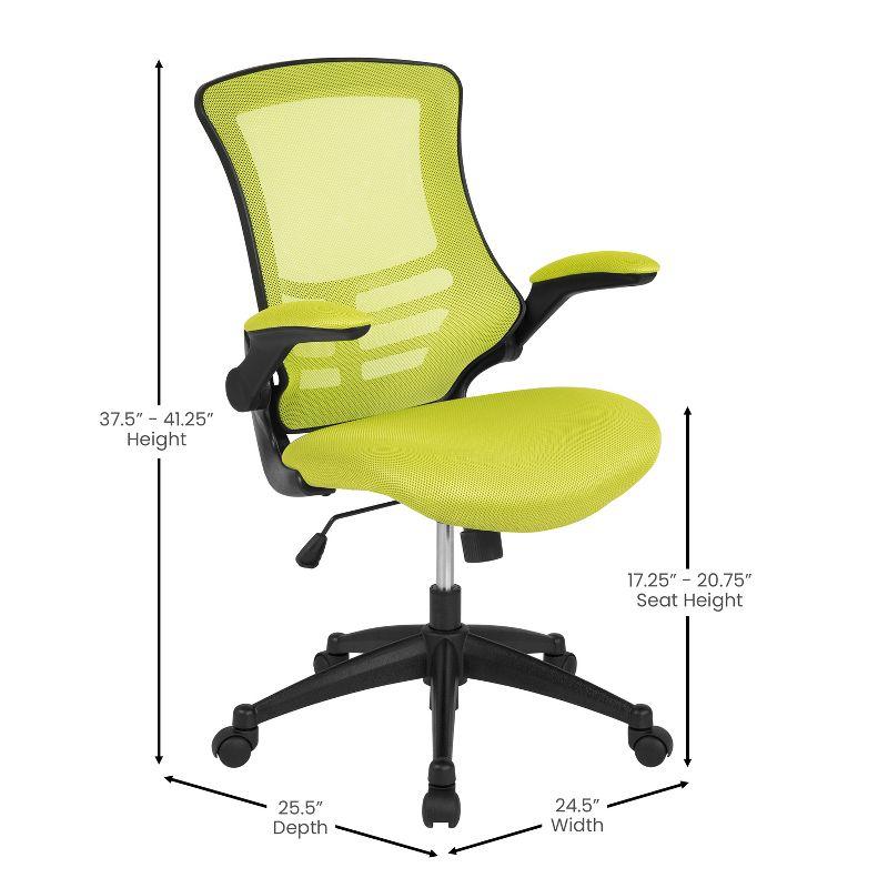 Jayetta Mid-Back Mesh Swivel Ergonomic Office Chair with Flip-Up Arms