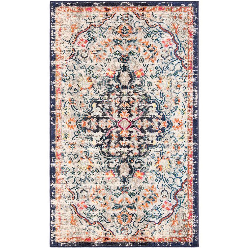 Madison MAD447 Power Loomed Accent Rug - Beige/Black - 2'2"x4' - Safavieh.