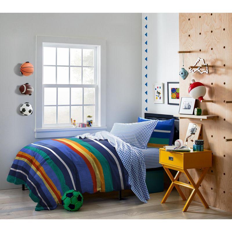 Saturday Park Saturday Park Vintage Stripe 100% Organic Cotton Duvet Cover & Sham Set