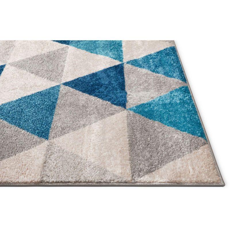 Isometry Modern Geometric Triangle Soft Area Rug