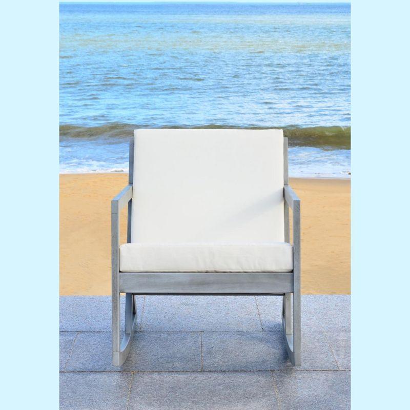 Vernon Rocking Chair Indoor/Outdoor - PAT7013 - Grey/Beige - Safavieh