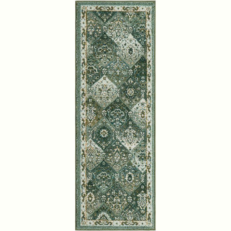 Unique Loom Penrose Collection Area Rug - Blake (2'  x 6' 1" Runner Green/Beige)