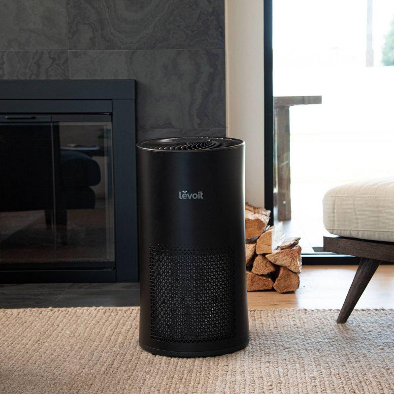 Levoit MetaAir Air Purifier Black: Energy Star, 4 Settings, 500-800 sq. ft., Captures Smoke & Allergens, Carbon Filter