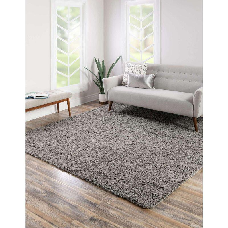 Unique Loom Solid Shag Solid Indoor Woven Area Rug