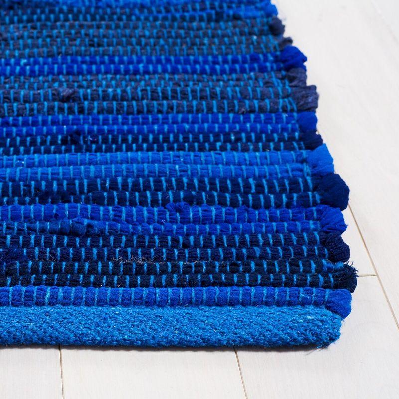 Rag Rug RAR130 Hand Woven Indoor Runner Rug - Blue/Multi - 2'3"x12' - Safavieh.