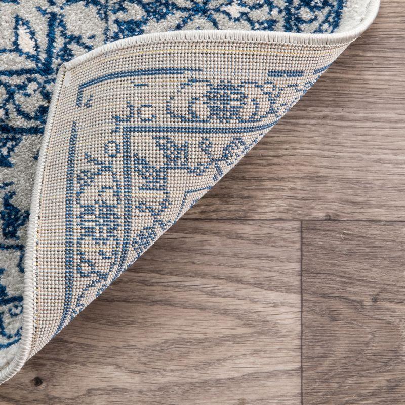 Nuloom Odell Oriental/Persian 6 Square Indoor Area Rug for Living Room Bedroom Dining Room Kitchen, Blue/Ivory