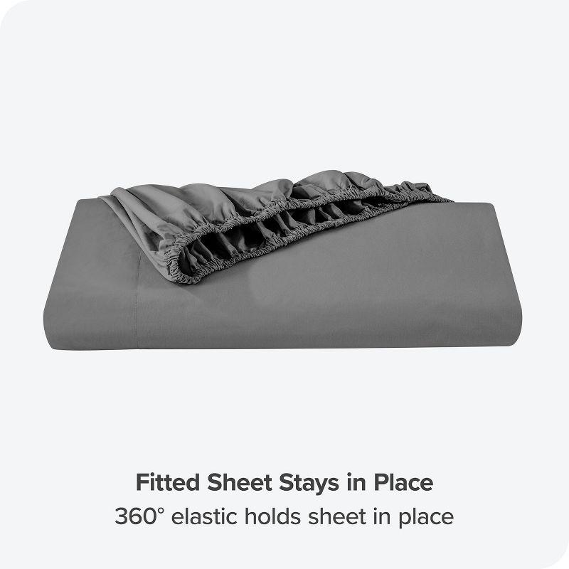 Bare Home 300 Thread Count Organic Cotton Percale Fitted Sheet