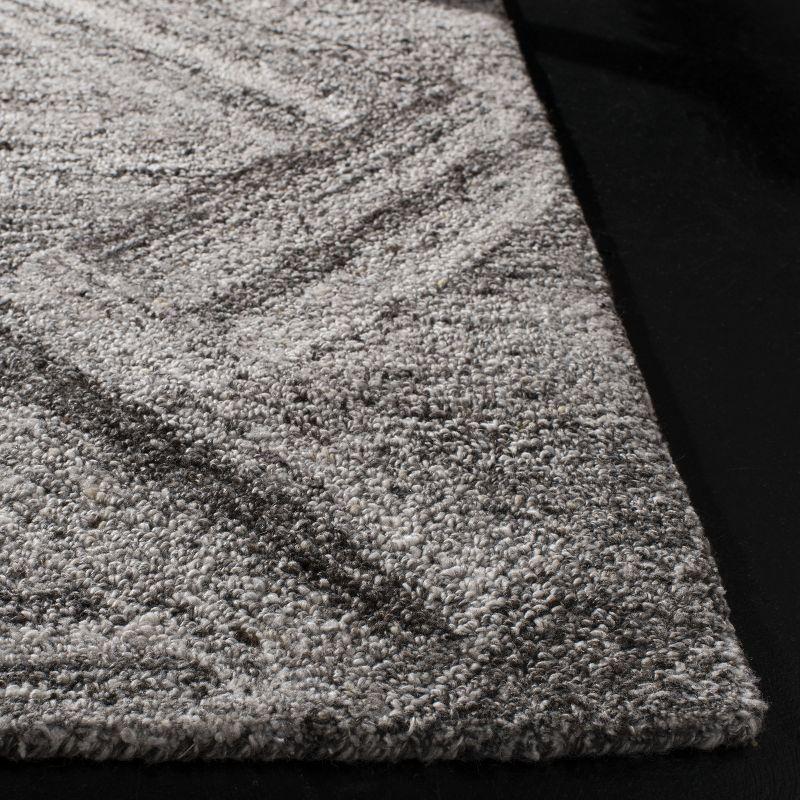 Abstract ABT607 Handmade Indoor Runner - Grey/Black - 2'-3"x8' - Safavieh