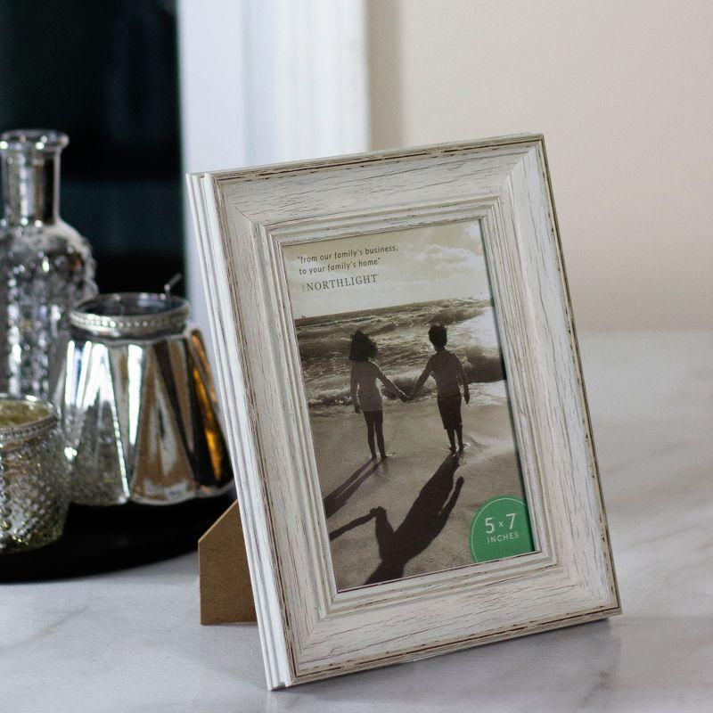 White Distressed Vintage Picture Frame Tabletop Decor
