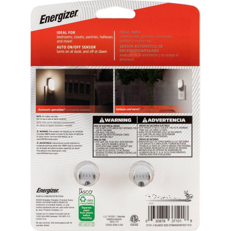 Energizer Automatic LED Night Light, White (Set of 2)