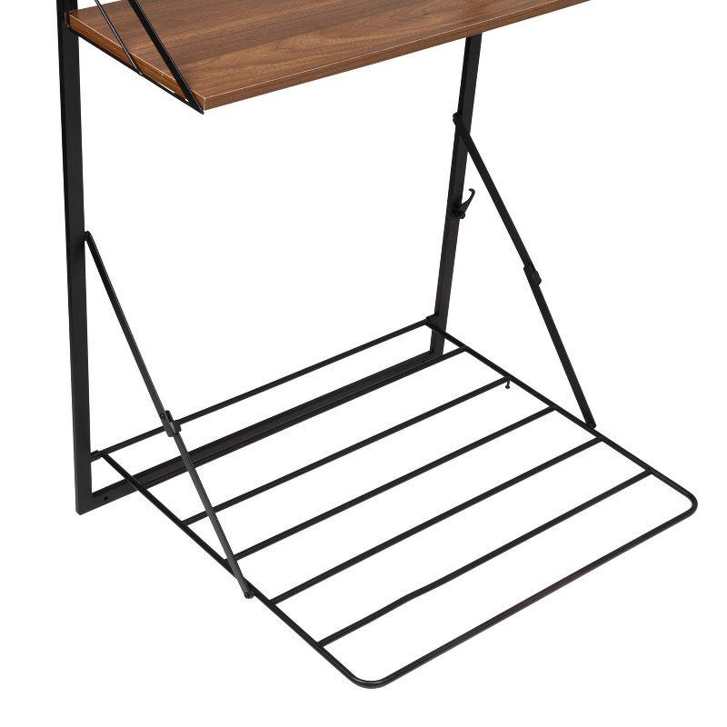 Honey-Can-Do Laundry Shelf with Drying Rack Combo Walnut