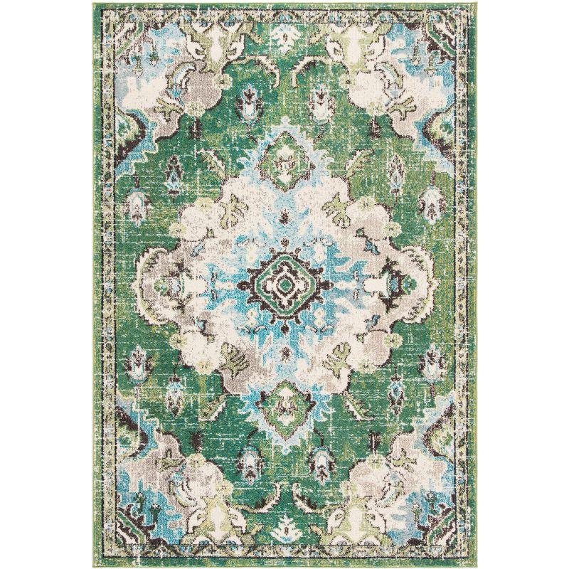 Madison MAD484 Power Loomed Indoor Area Rug - Green/Light Blue - 8'x10' - Safavieh