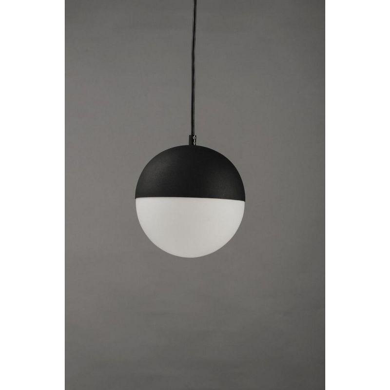 Hastings Single Light Glass Steel Dimmable Pendant