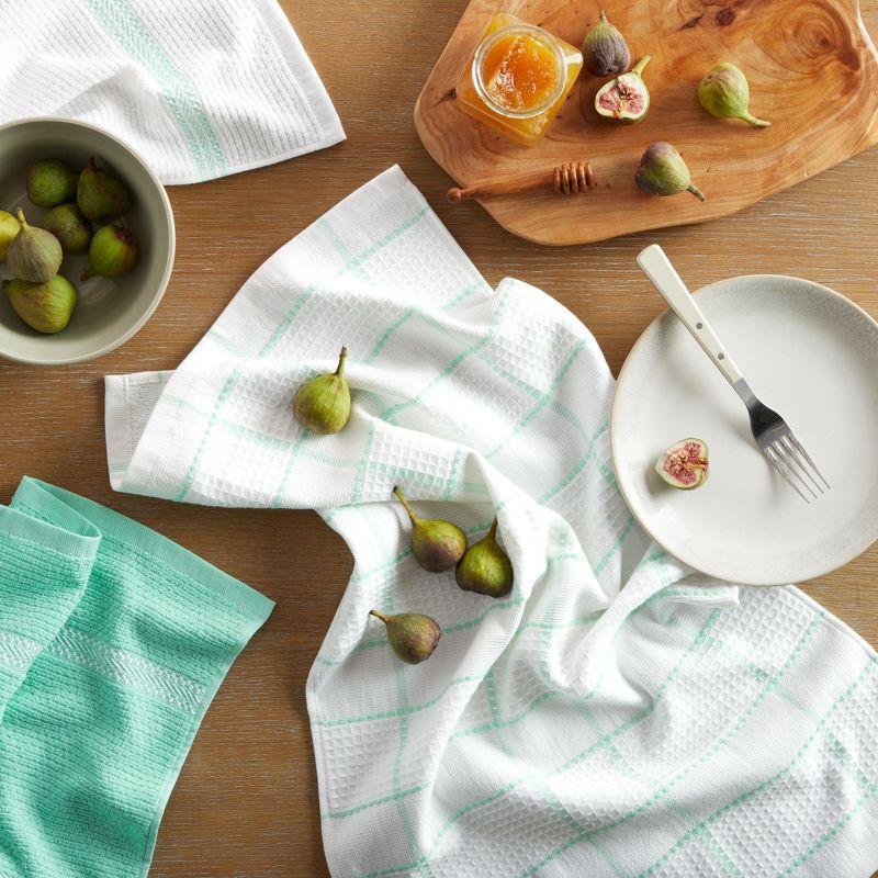 Martha Stewart Martha Stewart Modern Waffle Kitchen Towel Set 6-Pack, Linen, 16"x28" (Set of 6)