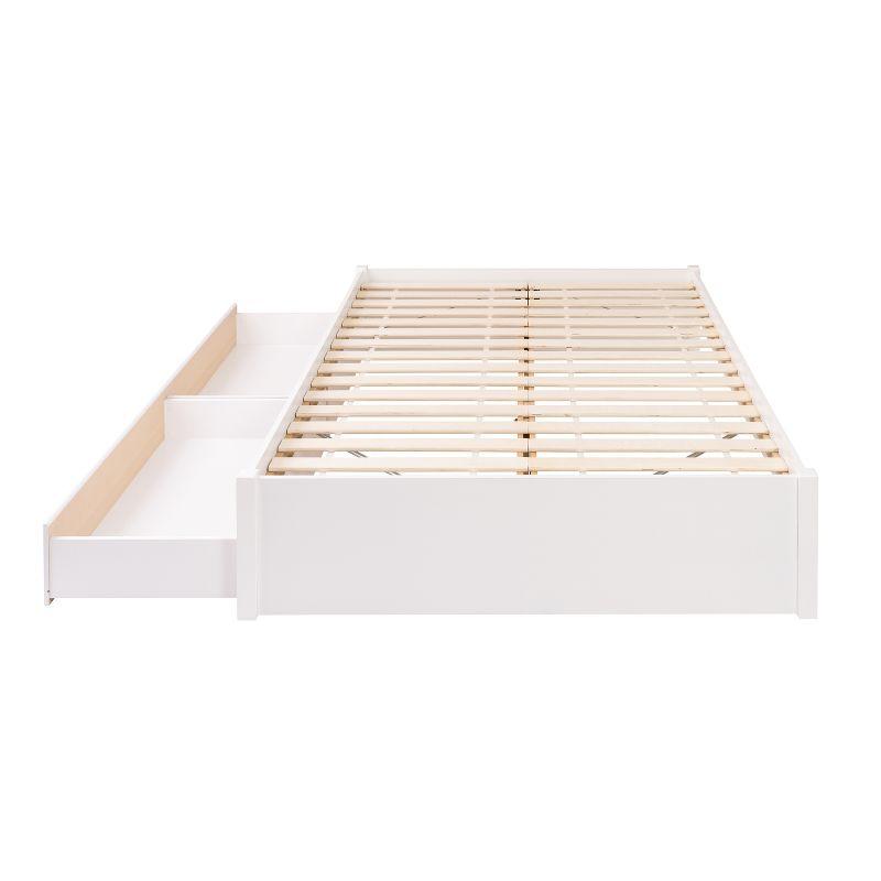 Queen Select 4 - Post Platform Bed with 2 Drawers White - Prepac