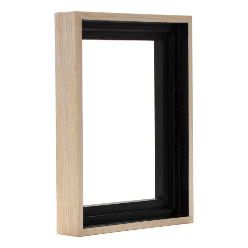 Creative Mark Illusions Floater Frame For 3/4" Deep Canvases - 16x20" Natural - Set of 6 - For Galleries & Home Decor - Wood Float Frame for Canvas
