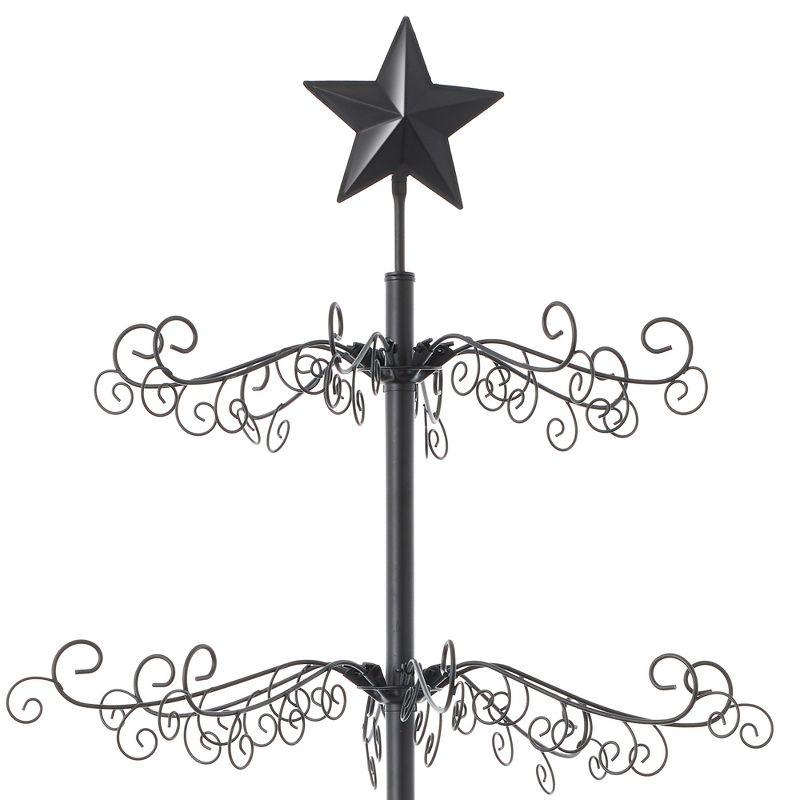Casafield Ornament Display Stand - Metal Christmas Tree Ornament Holder, 6' Black