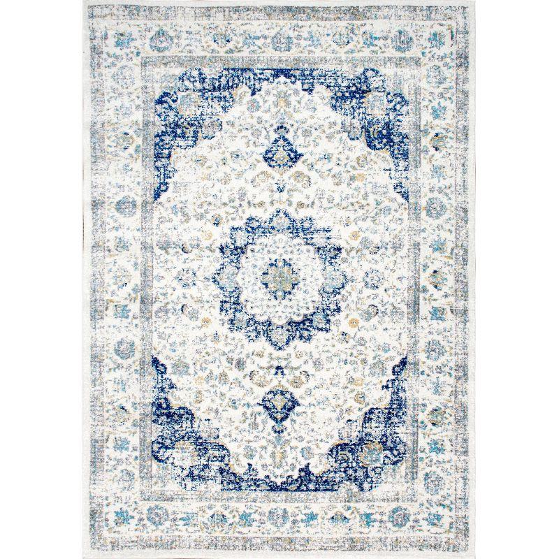 Reversible Verona Vintage Persian Style Blue Area Rug