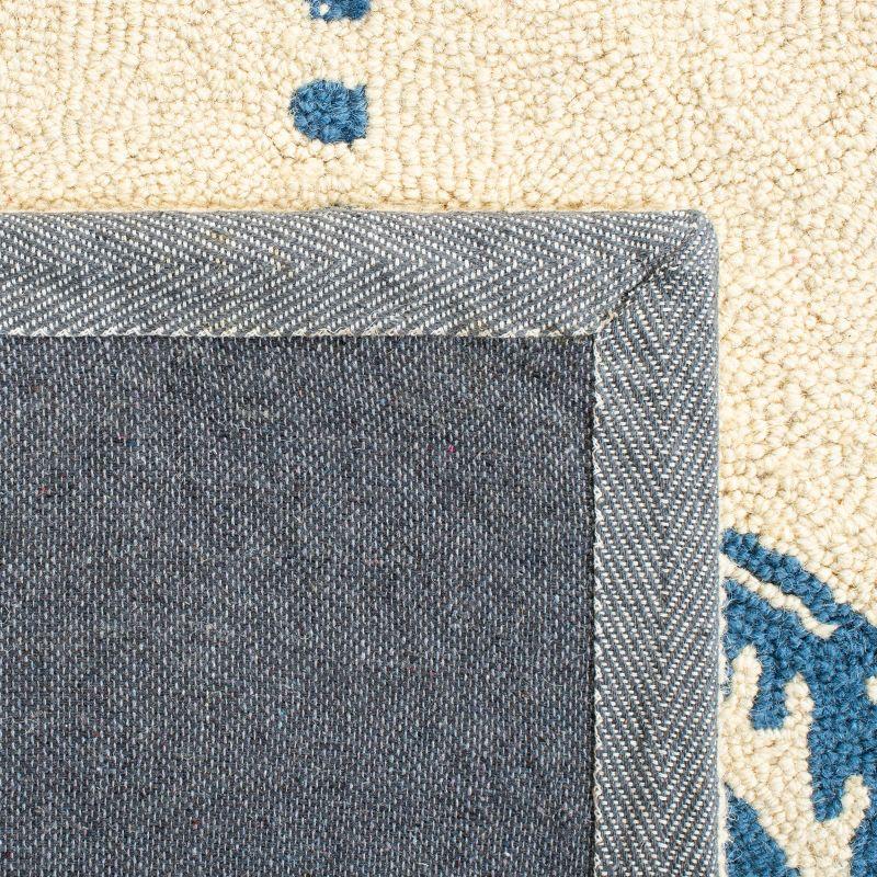 Chelsea HK145 Handmade Area Rug - 3'9"x5'9" - Ivory/Blue - Safavieh