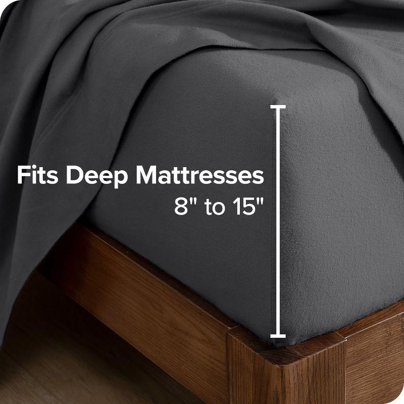 Bare Home Flannel Machine Woven Fitted Sheet