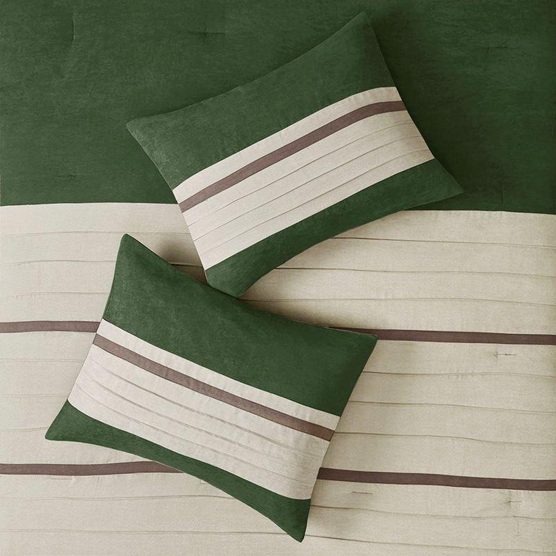Madison Park Palmer 7 PC Pieced Faux Suede Comforter Set
