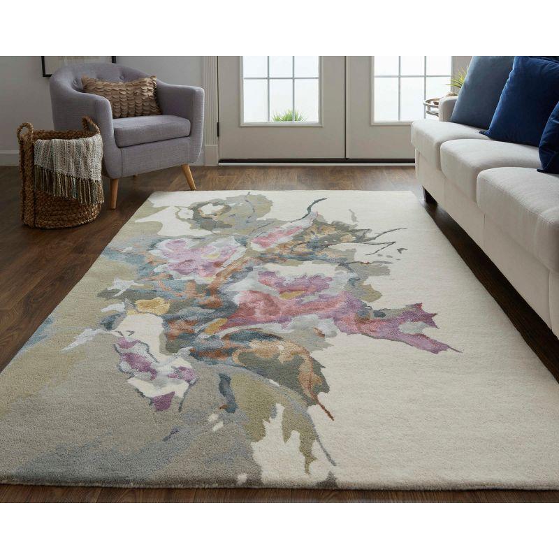 Dafney Transitional Floral & Botanical Purple/Pink/Green Area Rug
