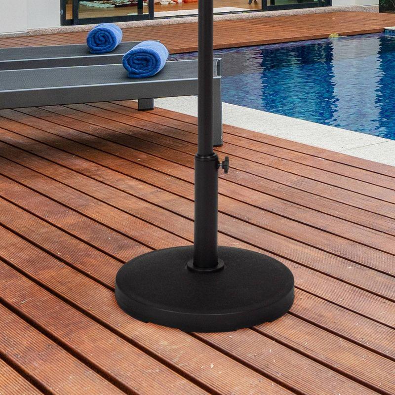 Pure Garden Outdoor Patio Umbrella Base Black