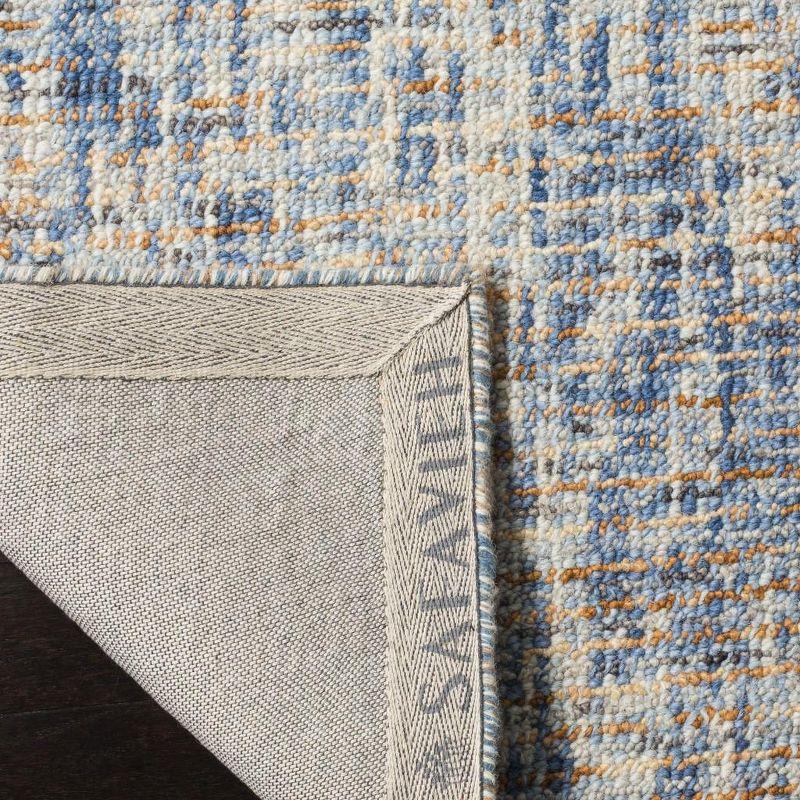 Abstract ABT468 Handmade Indoor Area Rug - Dark Blue/Rust - 6'x9' - Safavieh