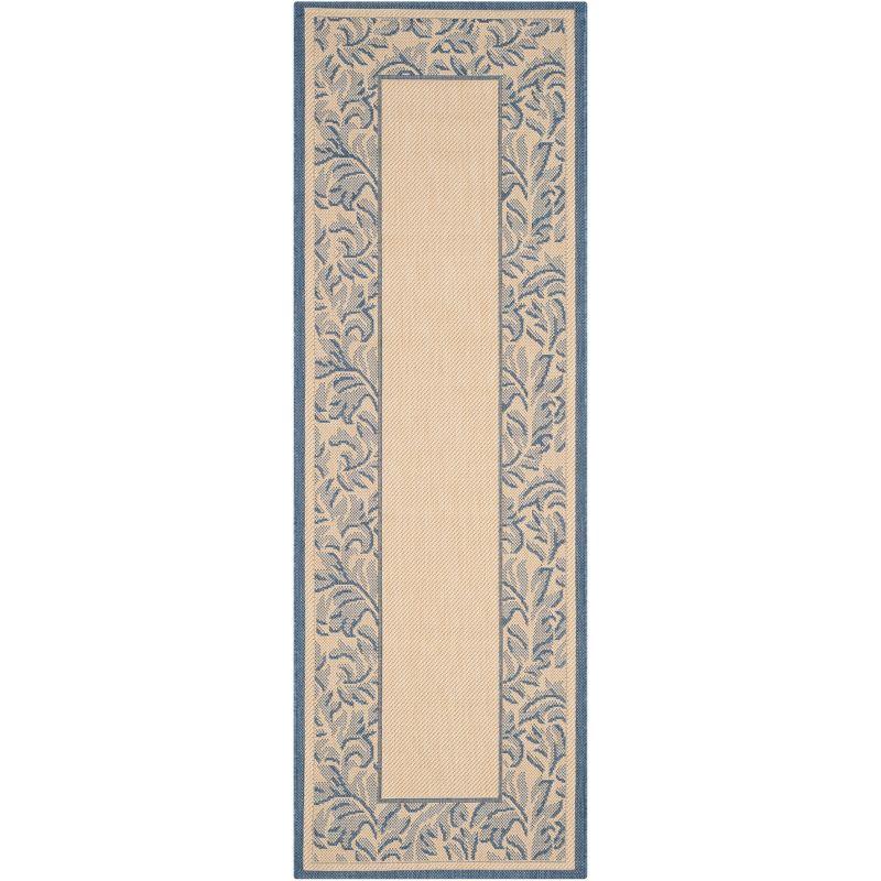 Reversible Flat-Woven Blue Runner Rug 2'3" X 6'7" - Easy Care & Stain-Resistant