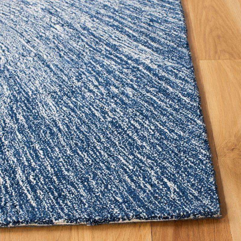 Handmade Elegance 59" Square Tufted Blue Wool Rug